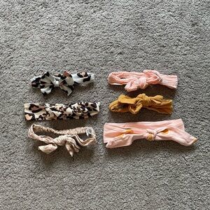 Set Of 6 Assorted Pattern Girls Infant Toddler Headbands